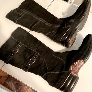 Sofft Suede Boots 14” with Buckles